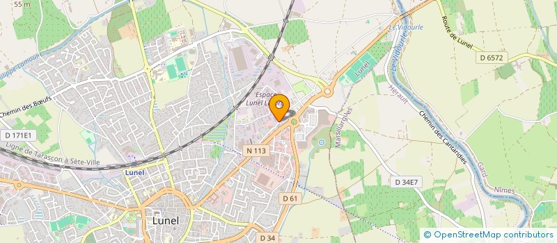 localisation de l'entreprise M.J.P. DISTRIBUTION à LUNEL