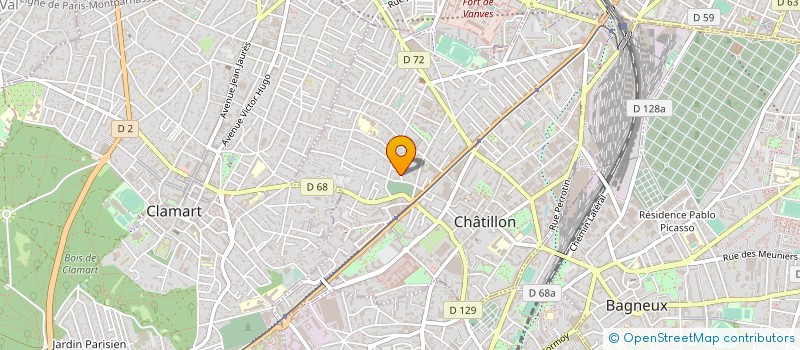 localisation de l'entreprise M.J PROSPECTIVE  CHATILLON