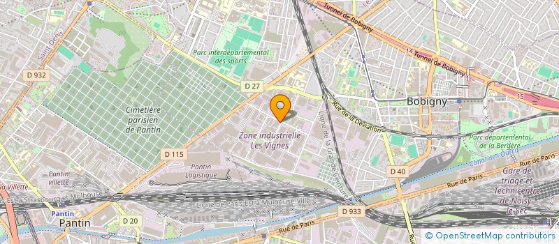 localisation de l'entreprise M.J.S.  BOBIGNY