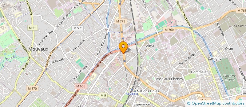 localisation de l'entreprise M.J.S PARTNERS à ROUBAIX
