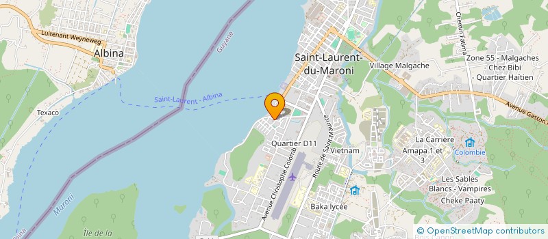 localisation de l'entreprise M&J SNACK à SAINT-LAURENT-DU-MARONI
