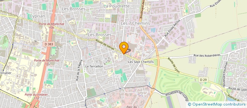 localisation de l'entreprise M&J TRANSPORTS à BRON