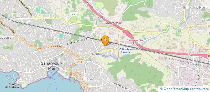 localisation de l'entreprise M.J.V.PLANTES  SANARY-SUR-MER