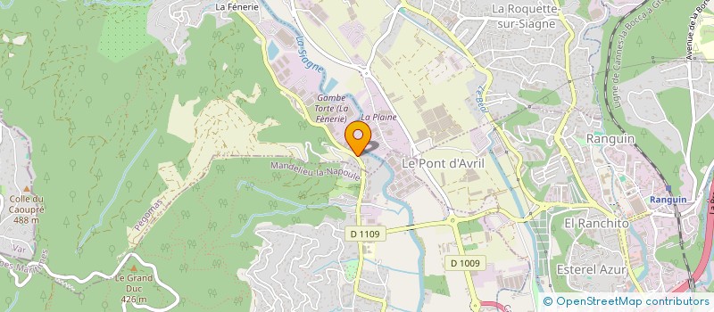 localisation de l'entreprise M JANINE  PEGOMAS