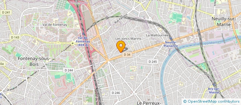 localisation de l'entreprise M.K. à LE PERREUX-SUR-MARNE