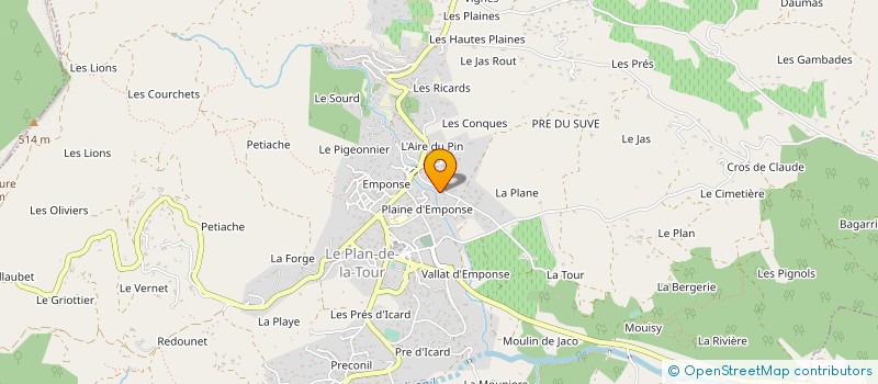localisation de l'entreprise M.K à LE PLAN-DE-LA-TOUR