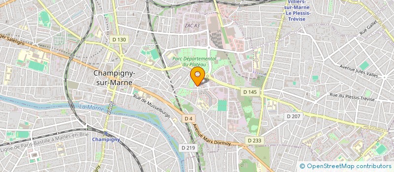 localisation de l'entreprise M K à CHAMPIGNY-SUR-MARNE