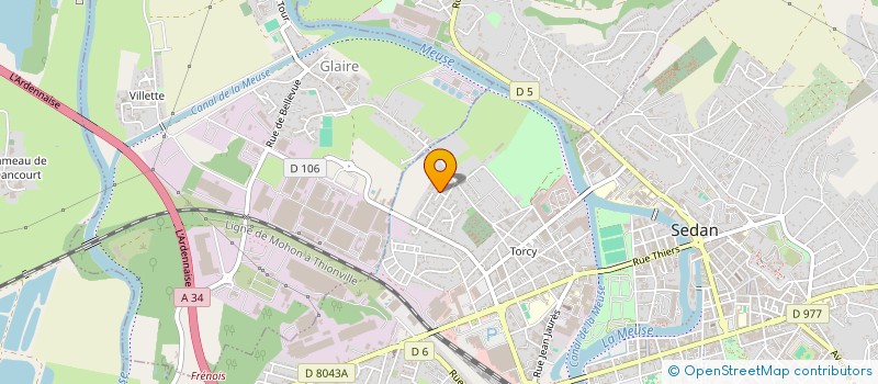 localisation de l'entreprise M&K  SEDAN