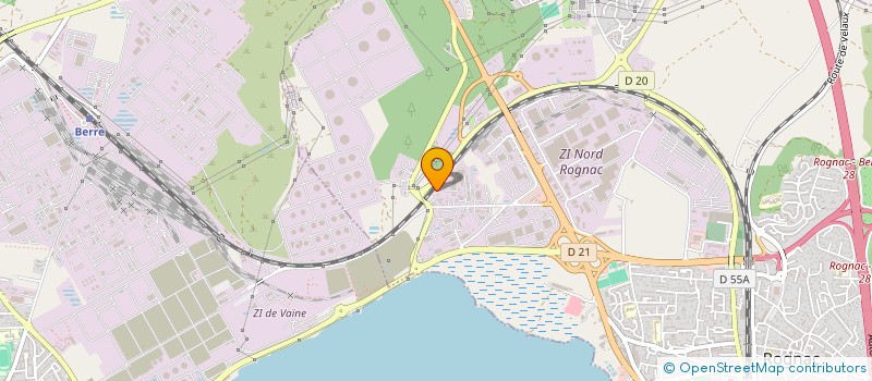 localisation de l'entreprise M.K.B PALETTES à ROGNAC