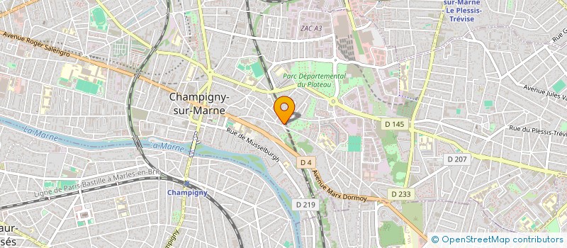 localisation de l'entreprise M K BAZAR à CHAMPIGNY-SUR-MARNE