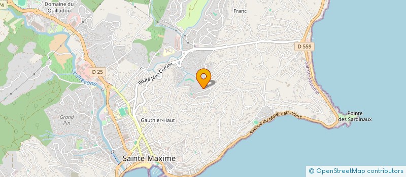 localisation de l'entreprise M.K.D. à SAINTE-MAXIME