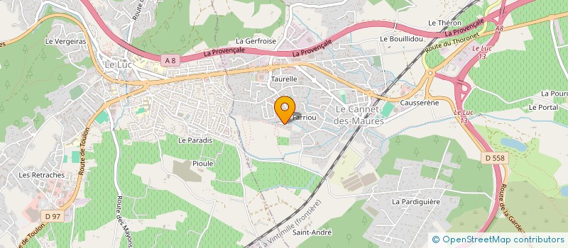 localisation de l'entreprise M K EURO BAT à LE CANNET-DES-MAURES