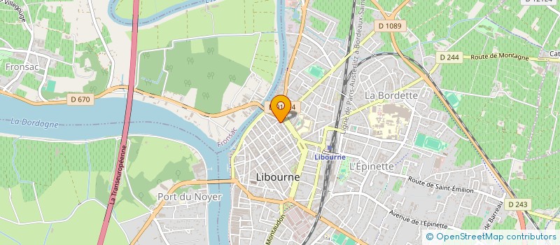 localisation de l'entreprise M.K.G.  LIBOURNE