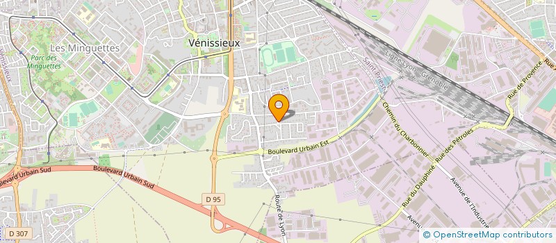 localisation de l'entreprise M K MENUISERIES LYONNAISES à VENISSIEUX