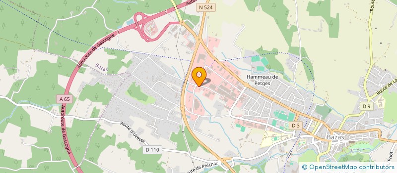 localisation de l'entreprise M.K.O.S DUCOS  BAZAS