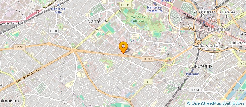 localisation de l'entreprise M&K OUVRAGES à NANTERRE