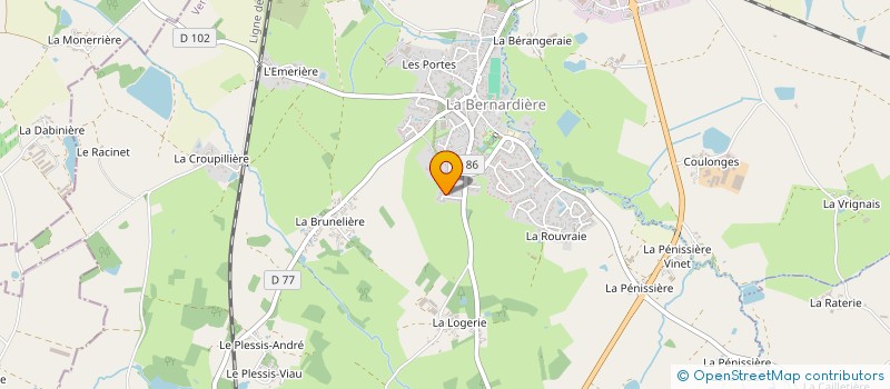 localisation de l'entreprise M.K. PLAFONDS à CUGAND-LA-BERNARDIERE