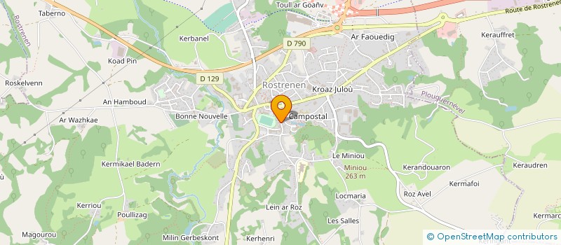localisation de l'entreprise M.K.S. CHAUSSURES à LE FAOUET