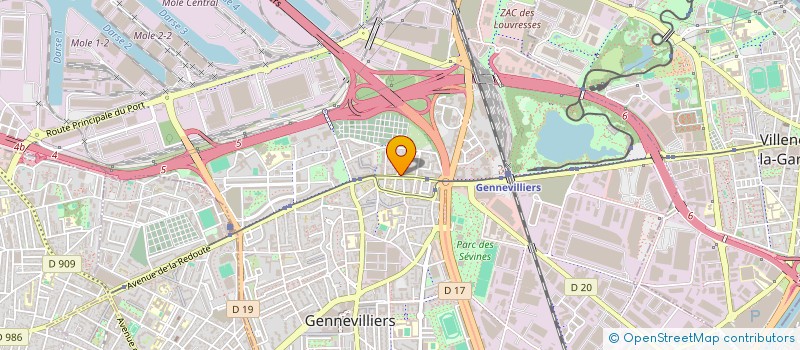 localisation de l'entreprise M.K.S VENTILATION à GENNEVILLIERS