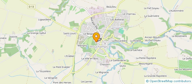 localisation de l'entreprise M KINE  MOUCHAMPS