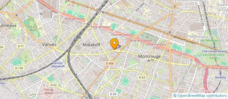 localisation de l'entreprise M.L  MALAKOFF