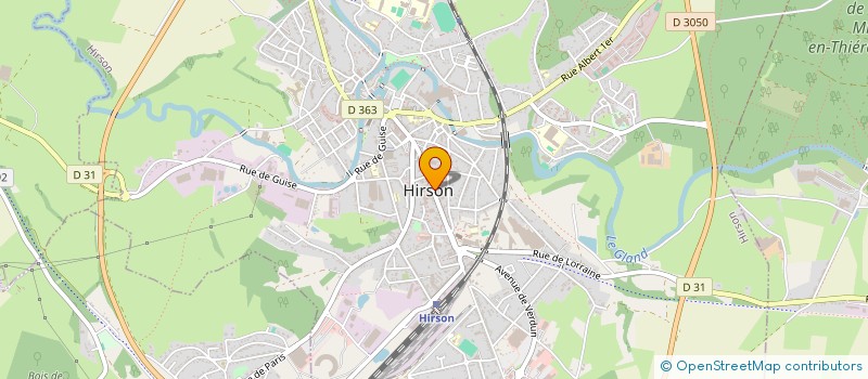 localisation de l'entreprise M.L.A.  HIRSON