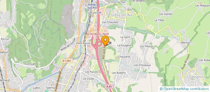 localisation de l'entreprise M.L.A  GRESY-SUR-AIX