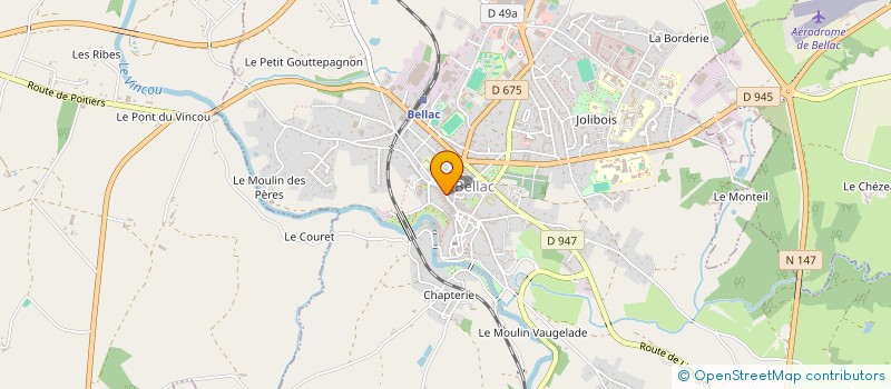localisation de l'entreprise M.L.B. à BELLAC