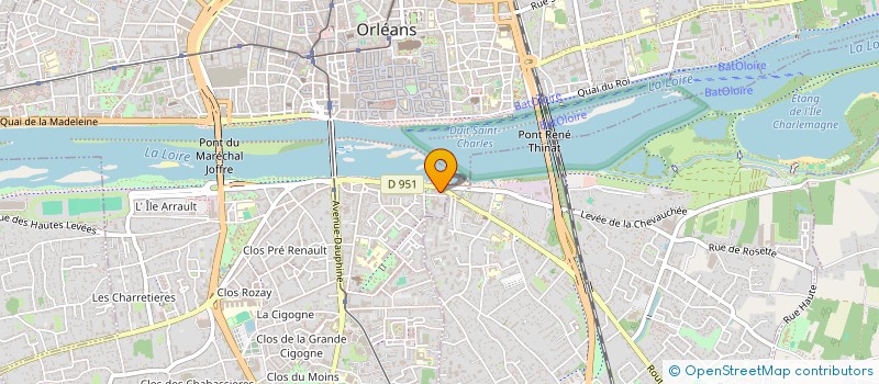 localisation de l'entreprise M.L.B. à ORLEANS