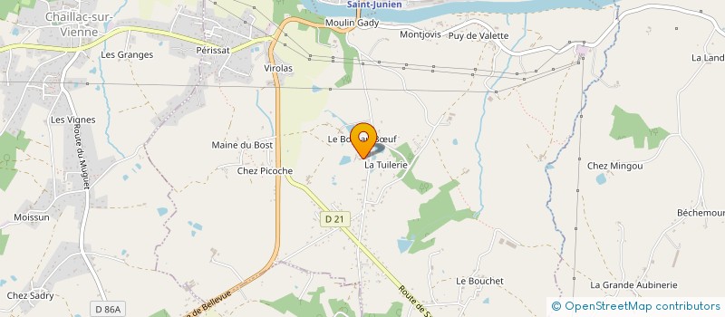 localisation de l'entreprise M.L.BREUIL à SAINT-JUNIEN