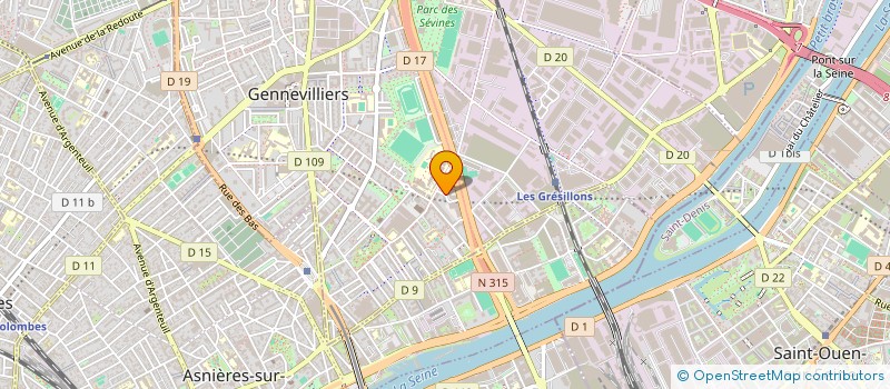 localisation de l'entreprise M.L.C.B. à GENNEVILLIERS