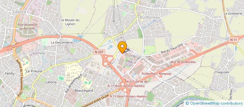 localisation de l'entreprise M.L.D à PUILBOREAU