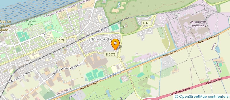 localisation de l'entreprise M L F 3 B  LEFFRINCKOUCKE