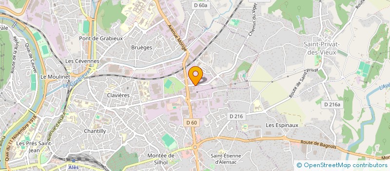 localisation de l'entreprise M.L.G. à ALES