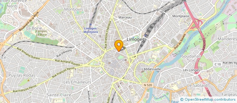 localisation de l'entreprise M.L.G.F à LIMOGES