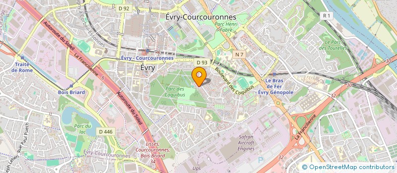 localisation de l'entreprise M.L.N à EVRY-COURCOURONNES