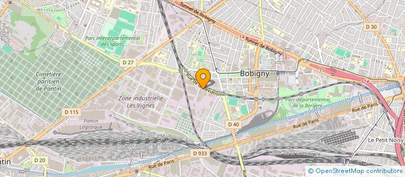 localisation de l'entreprise M.L.N COLOR à BOBIGNY