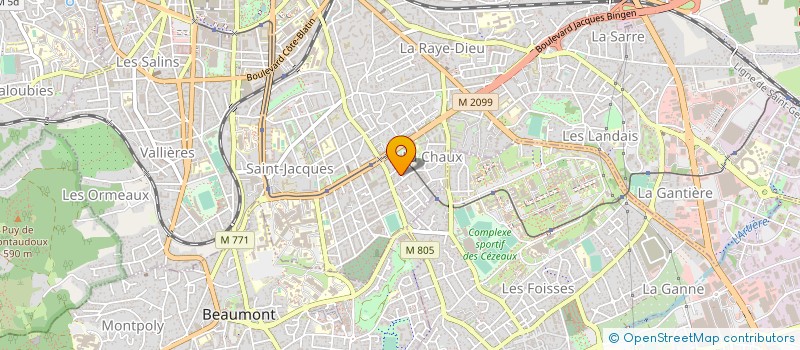 localisation de l'entreprise M.L.P.  CLERMONT-FERRAND
