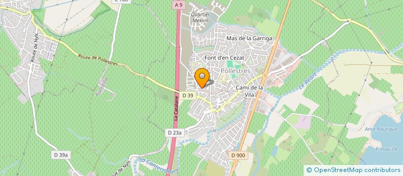 localisation de l'entreprise M.L.P.  POLLESTRES