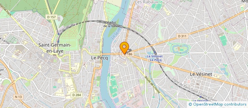 localisation de l'entreprise M.L.V. à LE VESINET
