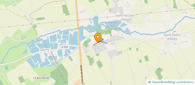 localisation de l'entreprise M.L.V.N CARRELAGE  SAINTE-MARIE-D'ATTEZ