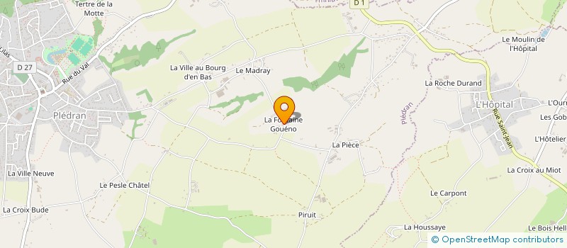 localisation de l'entreprise M. LAUNAY à PLEDRAN
