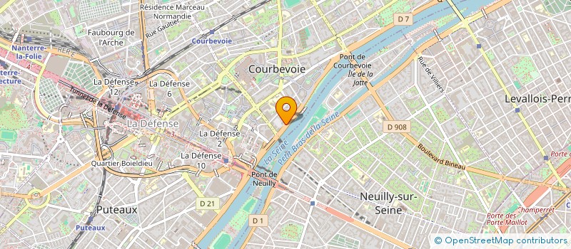 localisation de l'entreprise M & M à COURBEVOIE