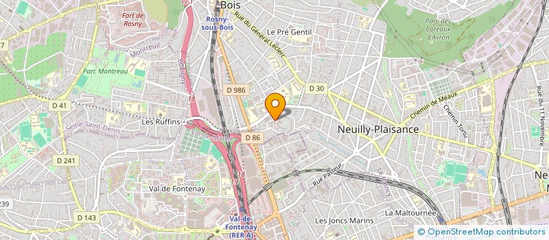 localisation de l'entreprise M M  ROSNY-SOUS-BOIS