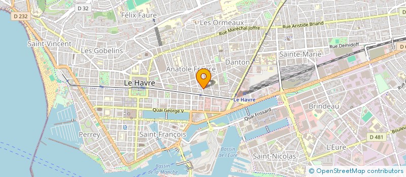 localisation de l'entreprise M.M. à LE HAVRE