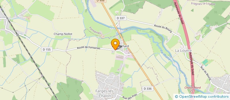 localisation de l'entreprise M&M à FARGES-LES-CHALON