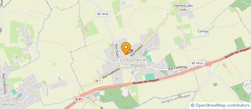 localisation de l'entreprise M&M  FOURNES-EN-WEPPES