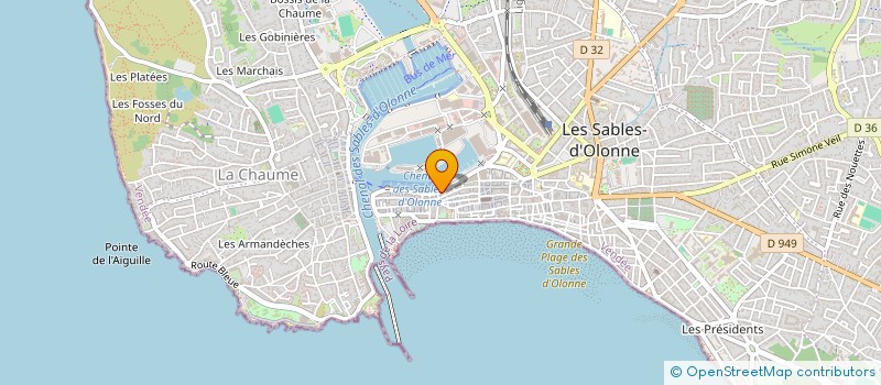 localisation de l'entreprise M & M à LES SABLES D'OLONNE