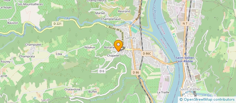 localisation de l'entreprise M.M.B.  SARRAS