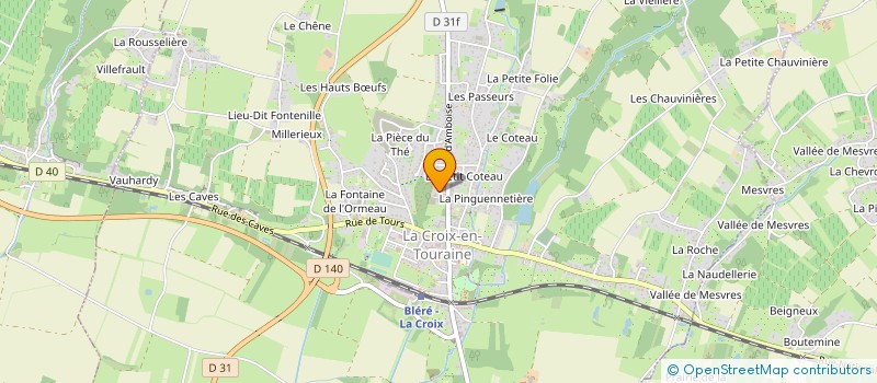 localisation de l'entreprise M.M.B.A.  LA CROIX-EN-TOURAINE